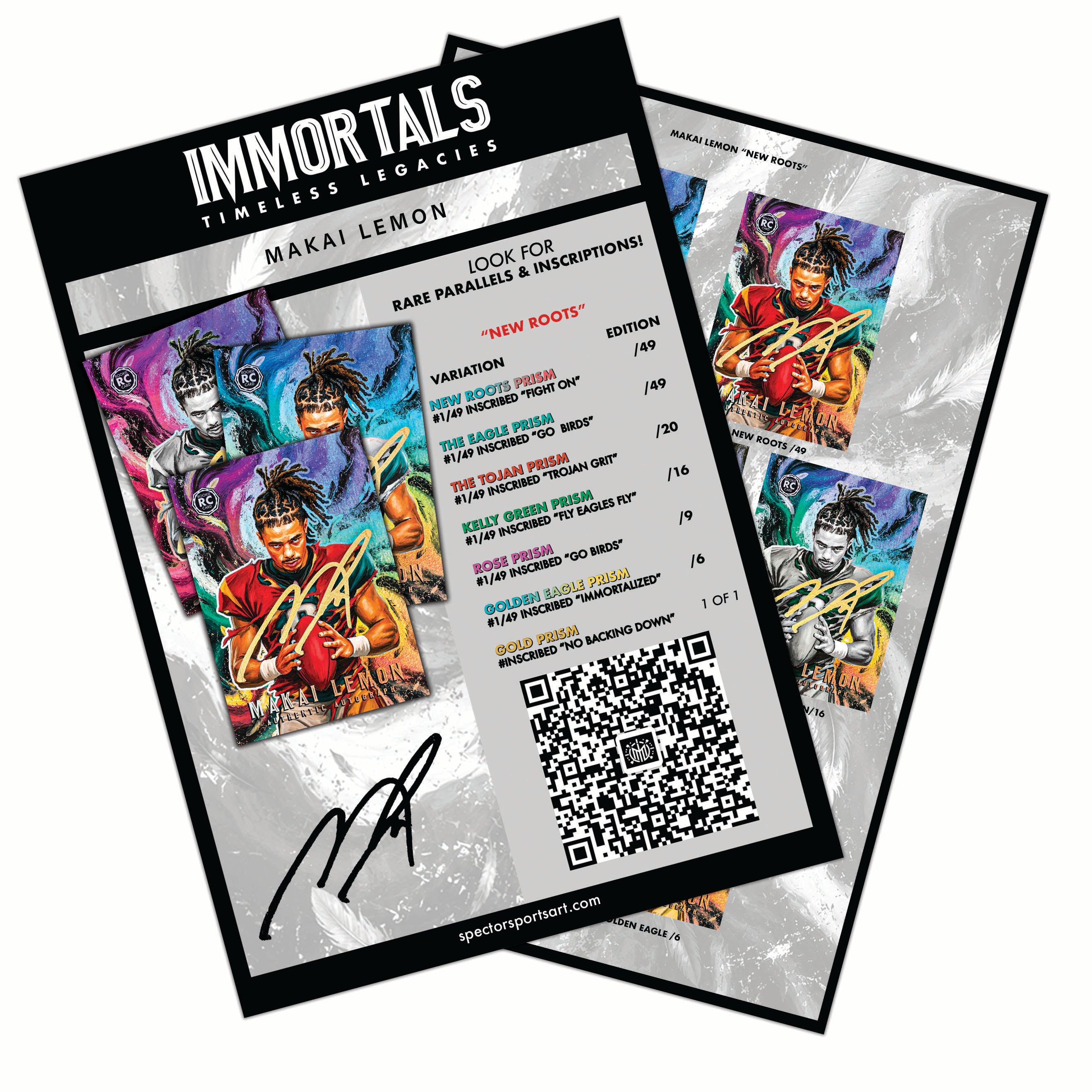 IMMORTAL MOMENTS™ Makai Lemon "NEW ROOTS" Rookie Autograph Collectible