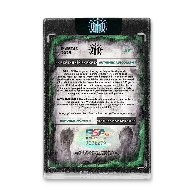 IMMORTAL MOMENTS™ SAQUON BARKLEY LIX CHAMPIONS SET - PRE ORDER