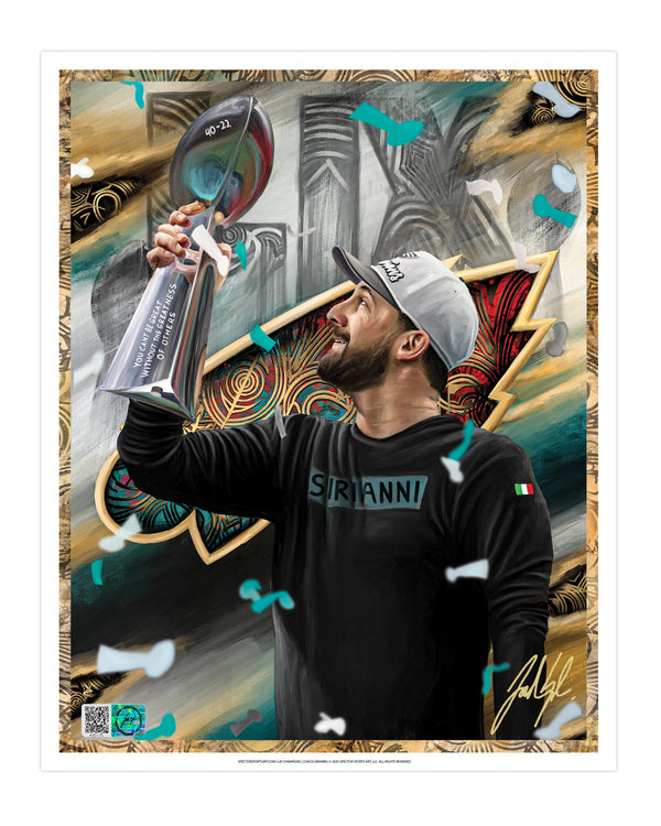 IMMORTAL MOMENTS™ COACH SIRIANNI LIX CHAMPIONS 8 x 10 Lithograph