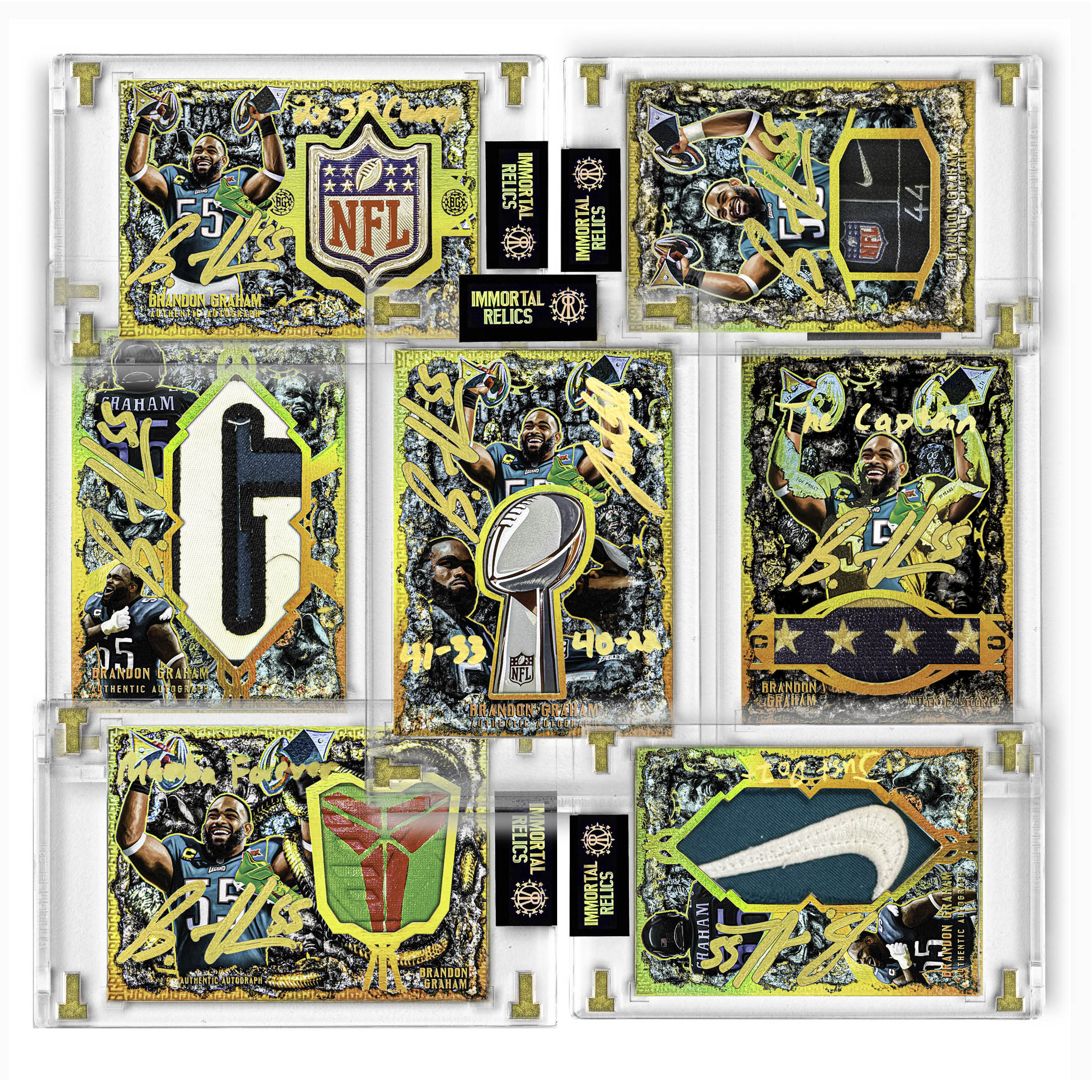 BRANDON GRAHAM "FOREVER 55" GAME WORN LIX RELIC COLLECTIBLE