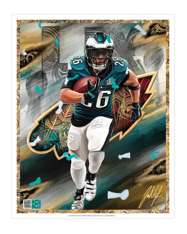 IMMORTAL MOMENTS™ SAQUON LIX CHAMPIONS 8 x 10 Lithograph