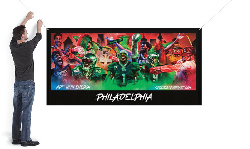 Philly Sports "Art With Energy" Banner canvas