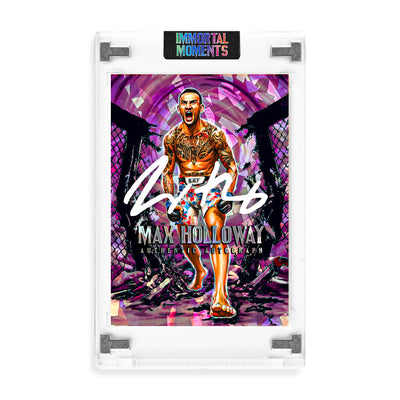 IMMORTAL MOMENTS™ "THROW DOWN" Max Holloway Autograph Collectible