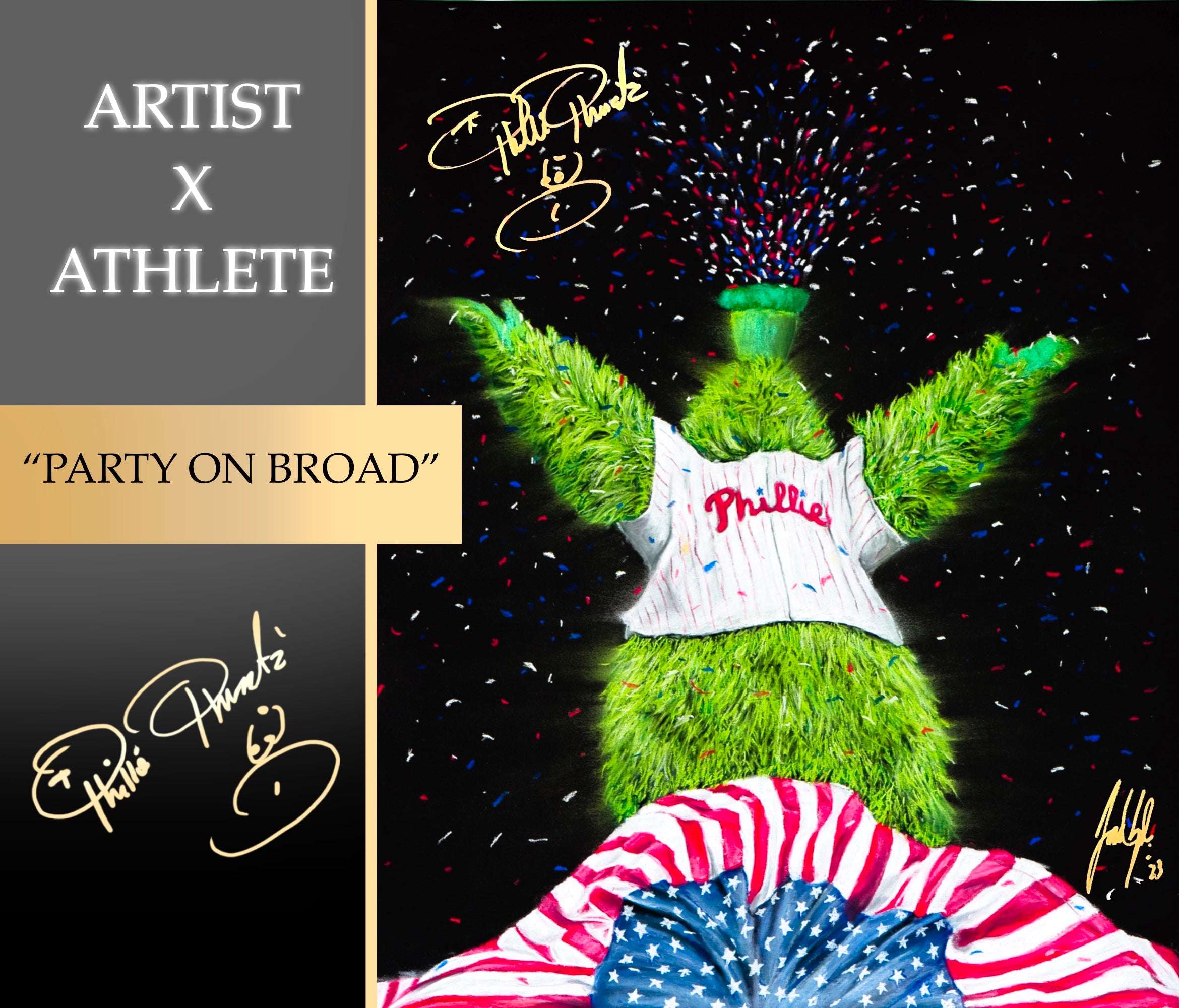Hand Signed Phillie Phanatic 