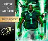 Jalen Hurts “Breed Of One” Artist X Athlete Dual Autograph