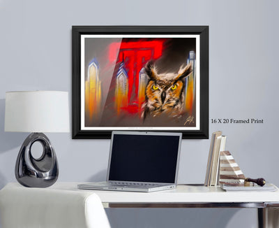 Stella The Temple Owl - Spector Sports Art -