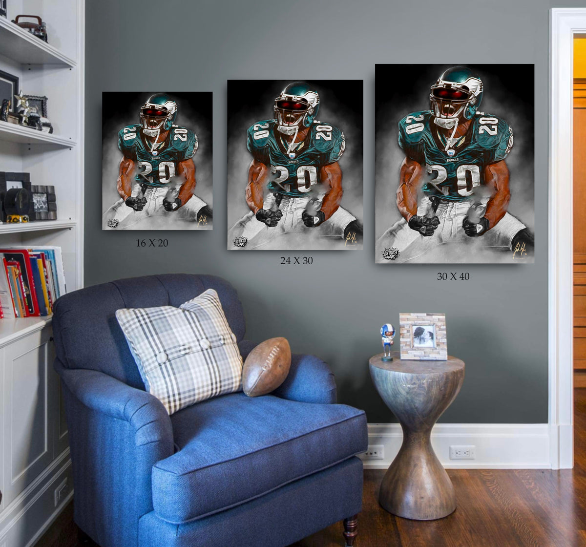 Size chart for Brian Dawkins "Weapon X"