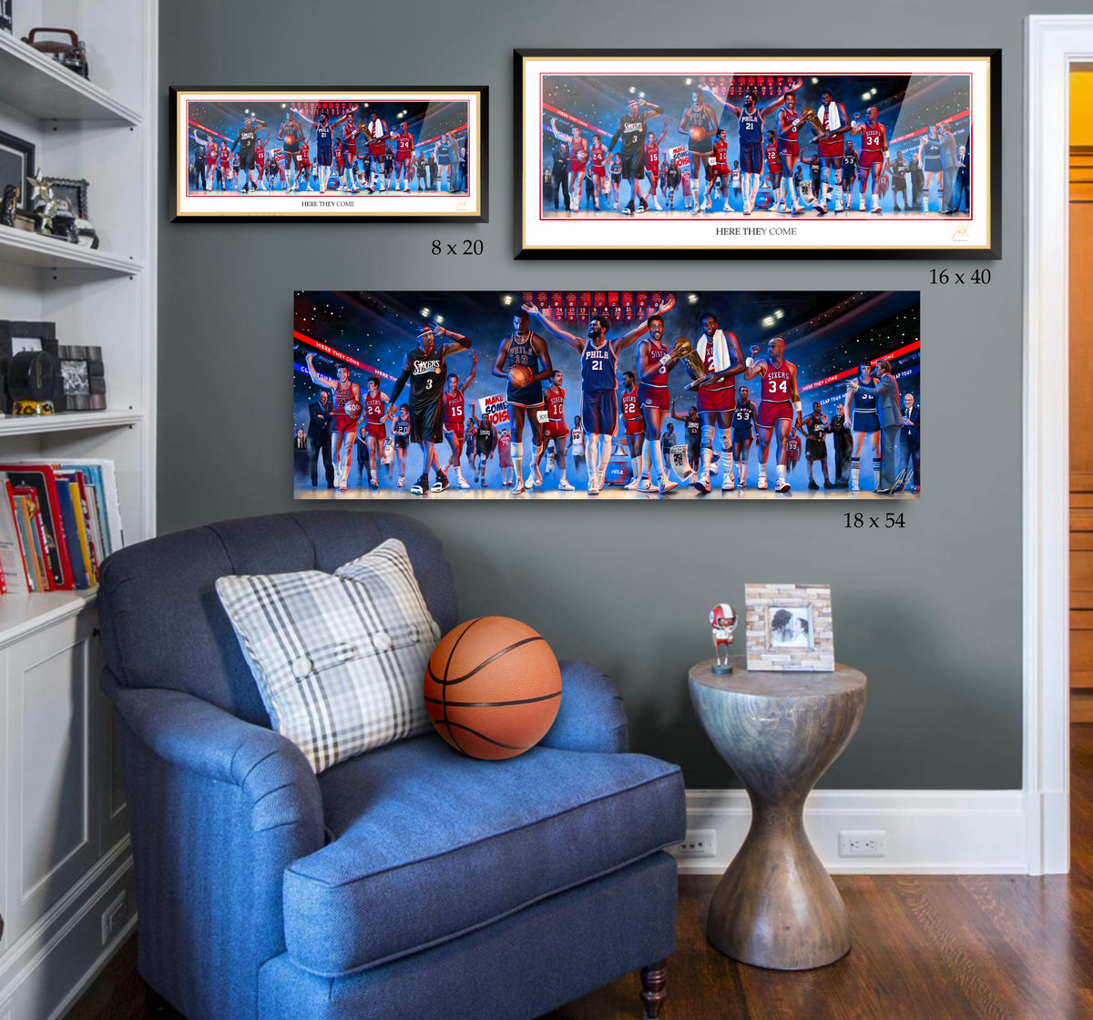 Size chart for Sixers Legacy "Here They Come"