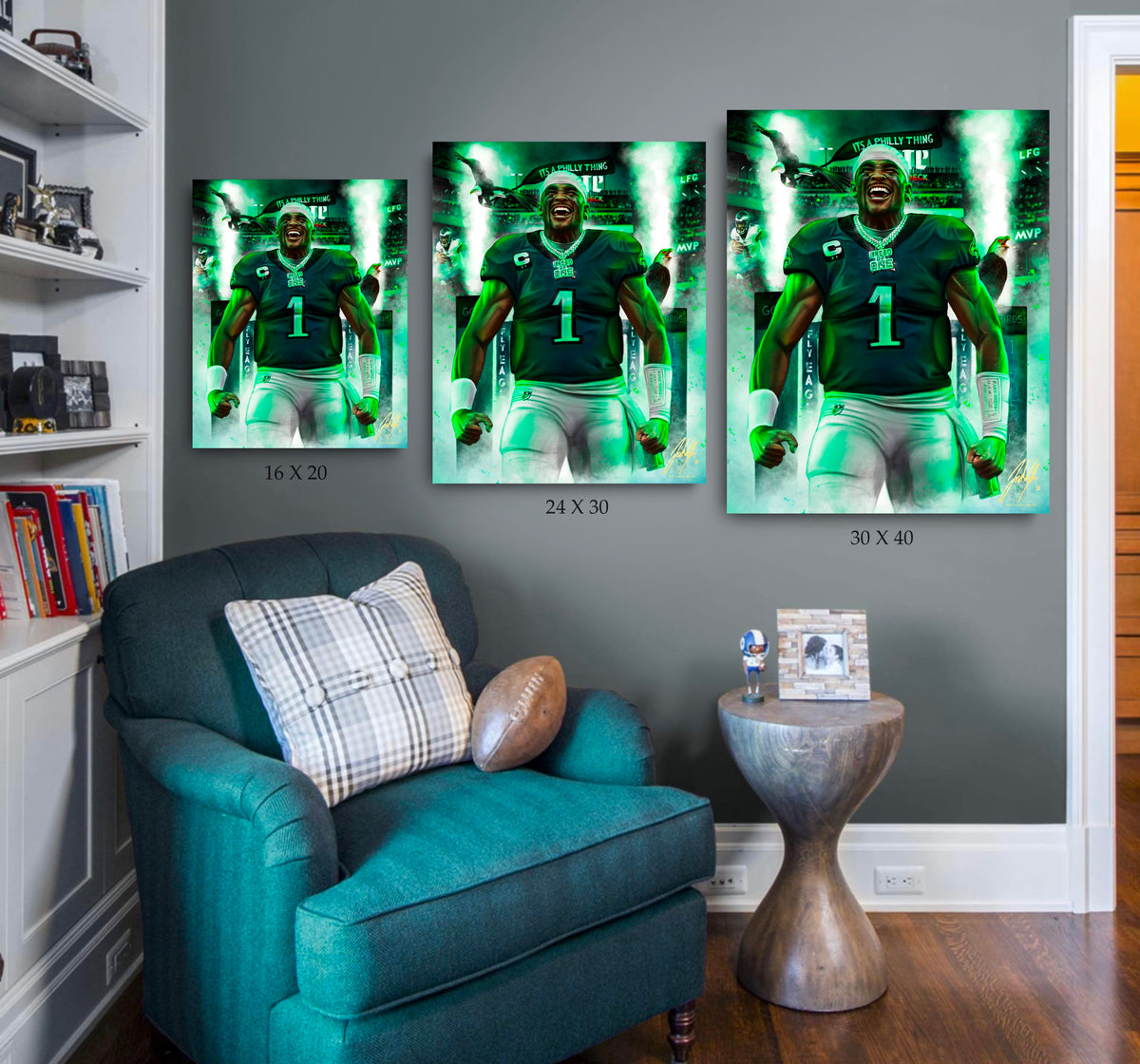 Size chart for Jalen Hurts “Breed Of One”