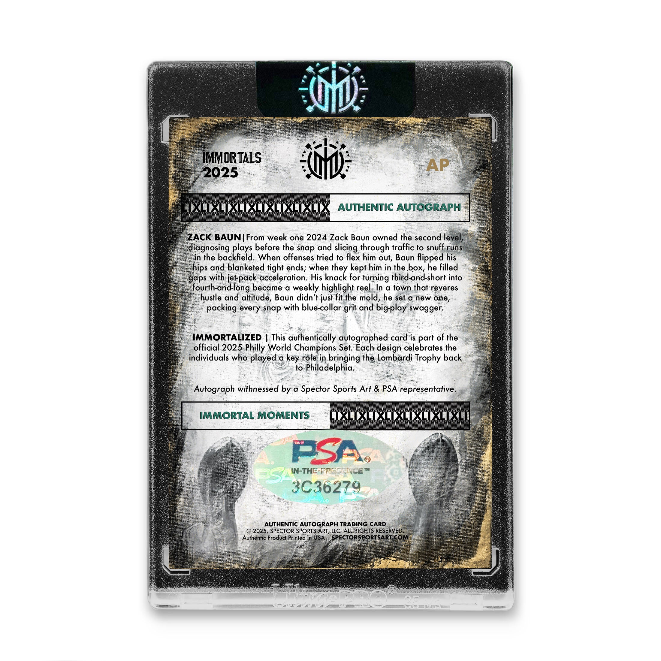 IMMORTAL MOMENTS™ ZACK BAUN "THE BALD EAGLE" LIX CHAMPIONS SET