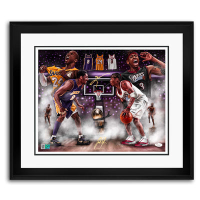 Mamba vs. The Answer “ Pound For Pound” Artist X Athlete Autograph 16 x 20 Lithograph