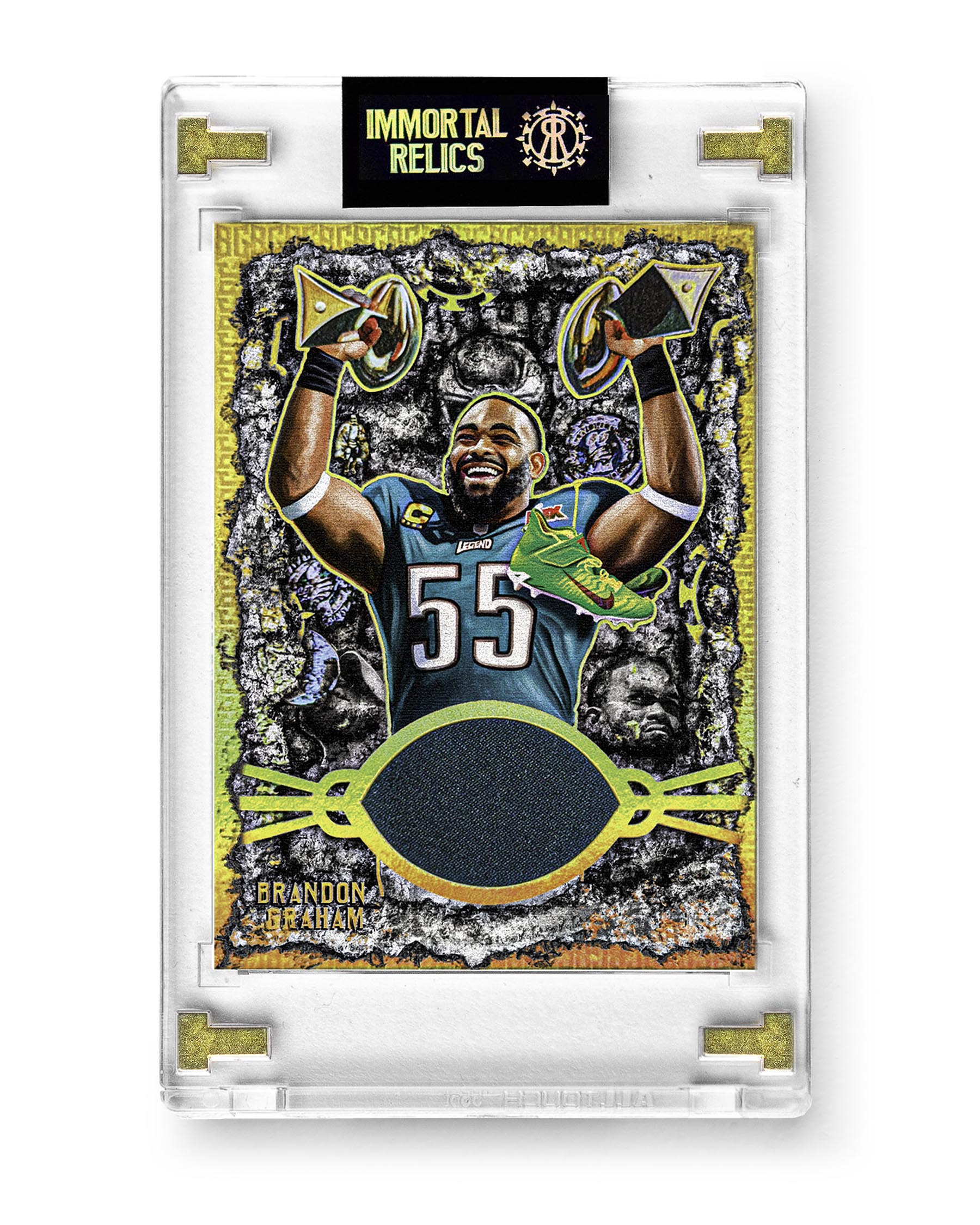 BRANDON GRAHAM "FOREVER 55" GAME WORN LIX RELIC COLLECTIBLE