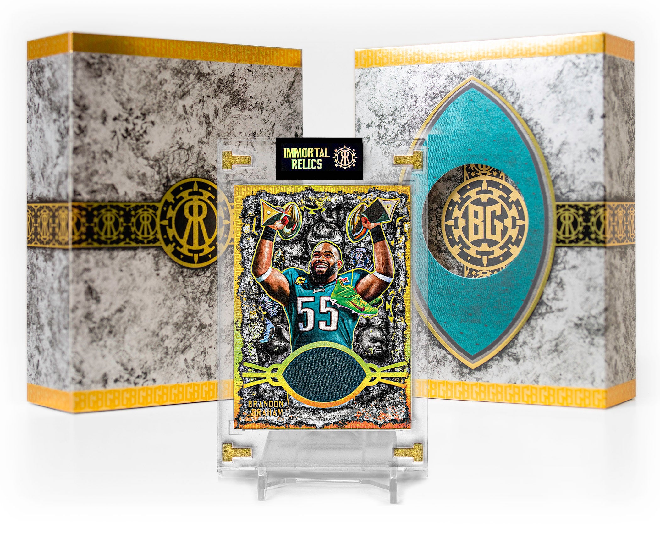 BRANDON GRAHAM "FOREVER 55" GAME WORN LIX RELIC COLLECTIBLE
