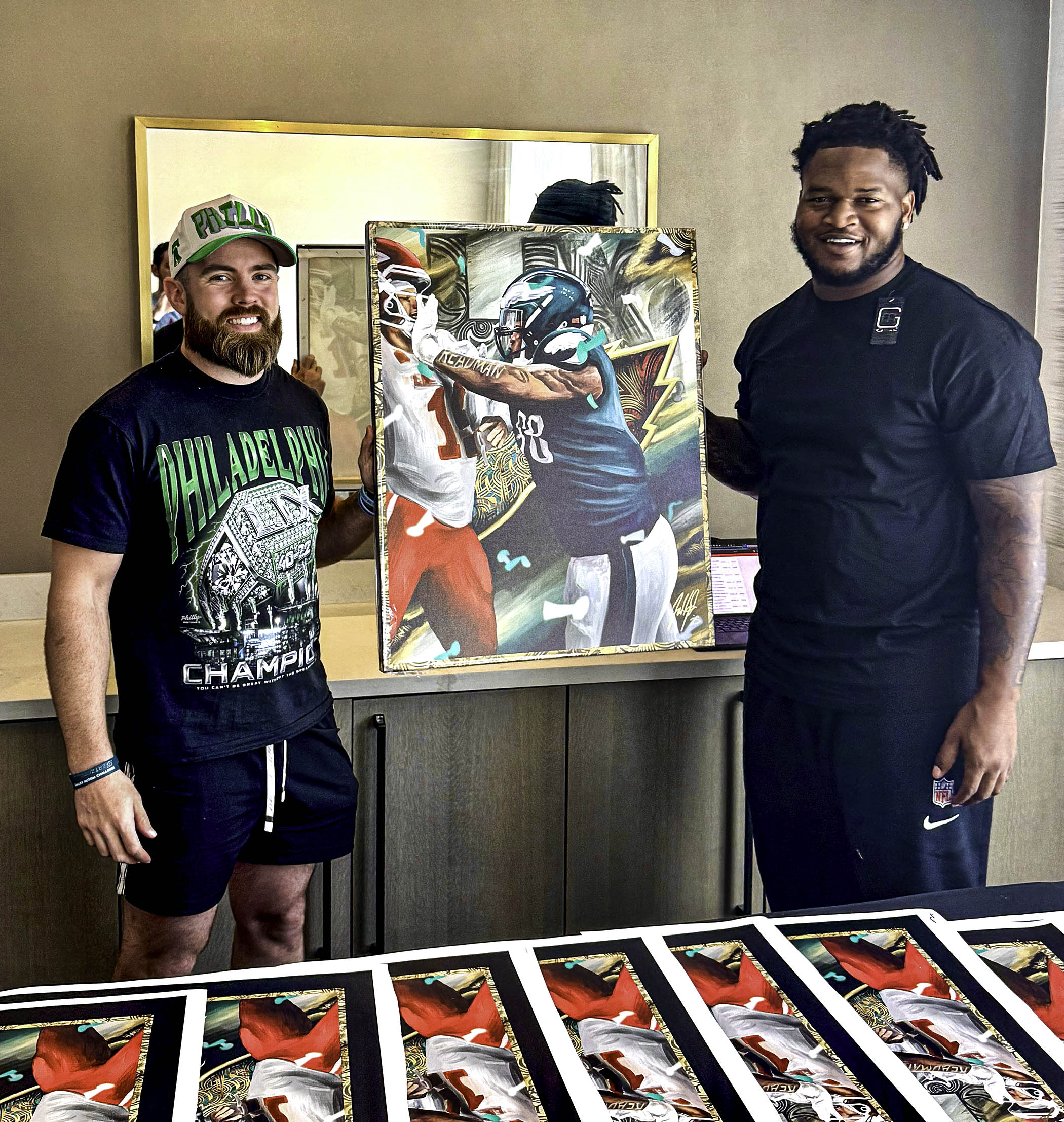 Jalen Carter LIX Champion Artist X Athlete Dual Autograph