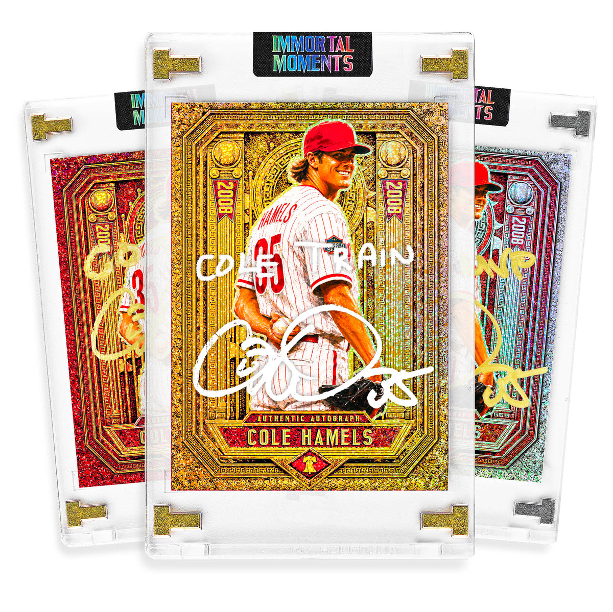 IMMORTAL MOMENTS™  COLE HAMELS "COLE TRAIN" FOREVER 08 SERIES COLLECTIBLE