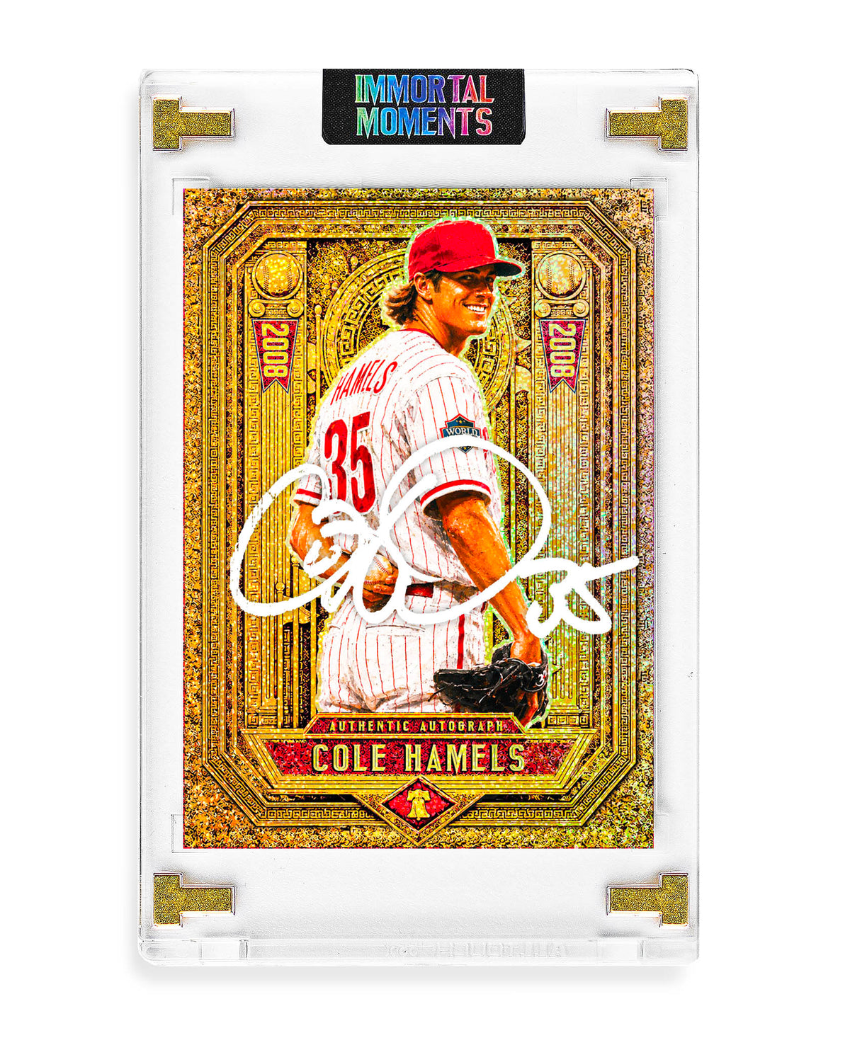 IMMORTAL MOMENTS™  COLE HAMELS "COLE TRAIN" FOREVER 08 SERIES COLLECTIBLE