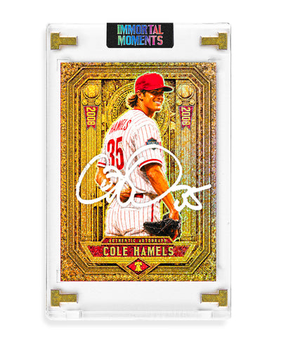 IMMORTAL MOMENTS™  COLE HAMELS "COLE TRAIN" FOREVER 08 SERIES COLLECTIBLE
