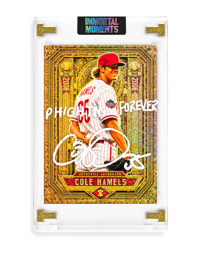IMMORTAL MOMENTS™  COLE HAMELS "COLE TRAIN" FOREVER 08 SERIES COLLECTIBLE