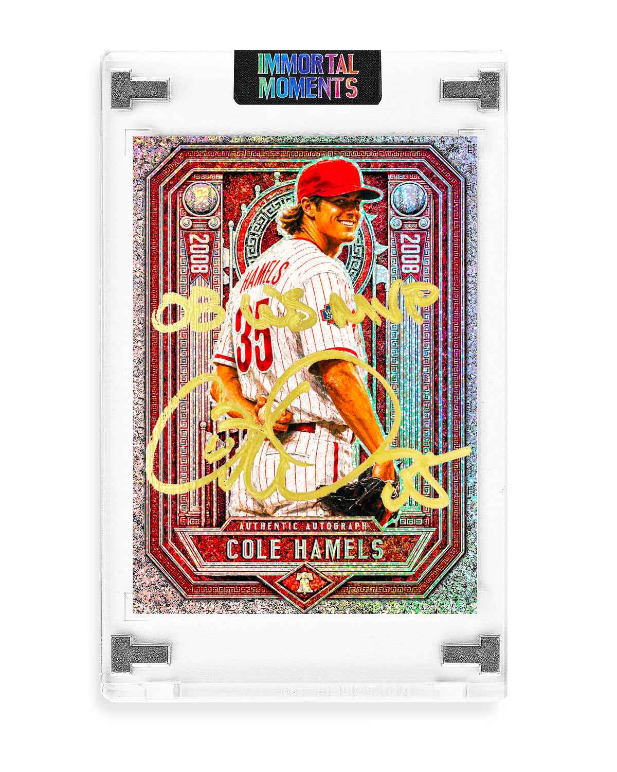 IMMORTAL MOMENTS™  COLE HAMELS "COLE TRAIN" FOREVER 08 SERIES COLLECTIBLE