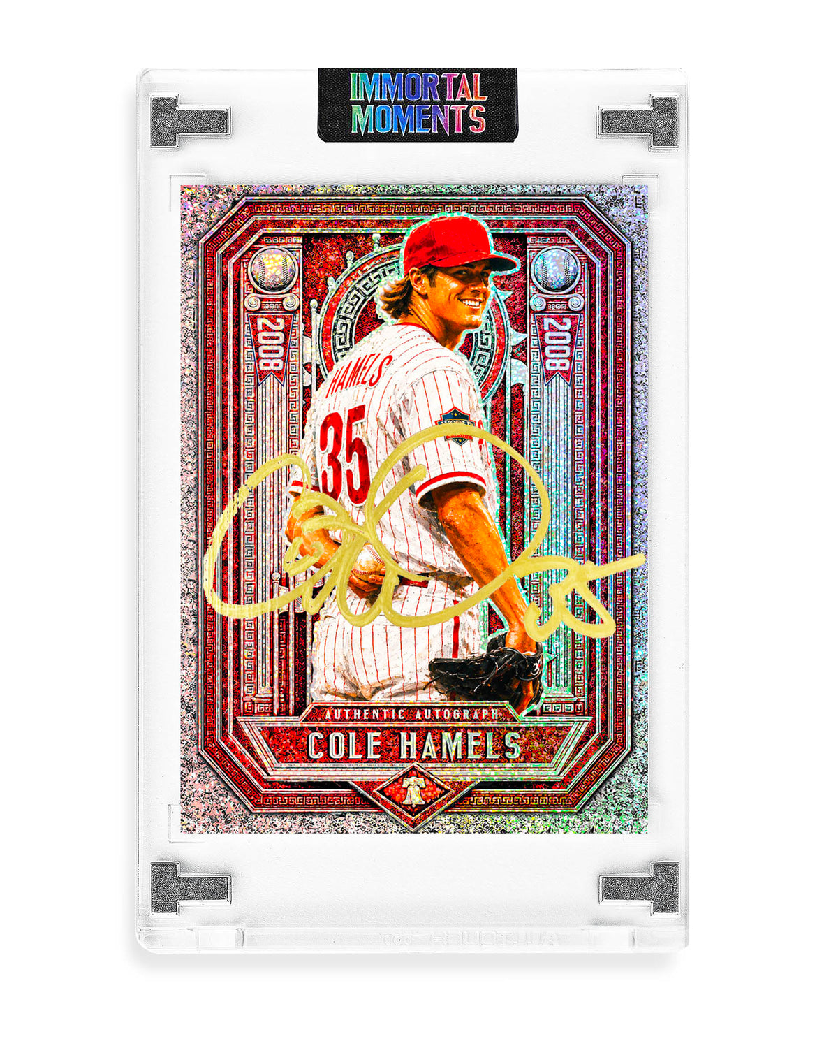 IMMORTAL MOMENTS™  COLE HAMELS "COLE TRAIN" FOREVER 08 SERIES COLLECTIBLE