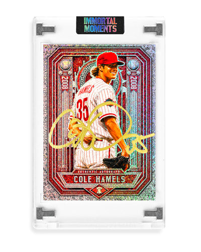 IMMORTAL MOMENTS™  COLE HAMELS "COLE TRAIN" FOREVER 08 SERIES COLLECTIBLE