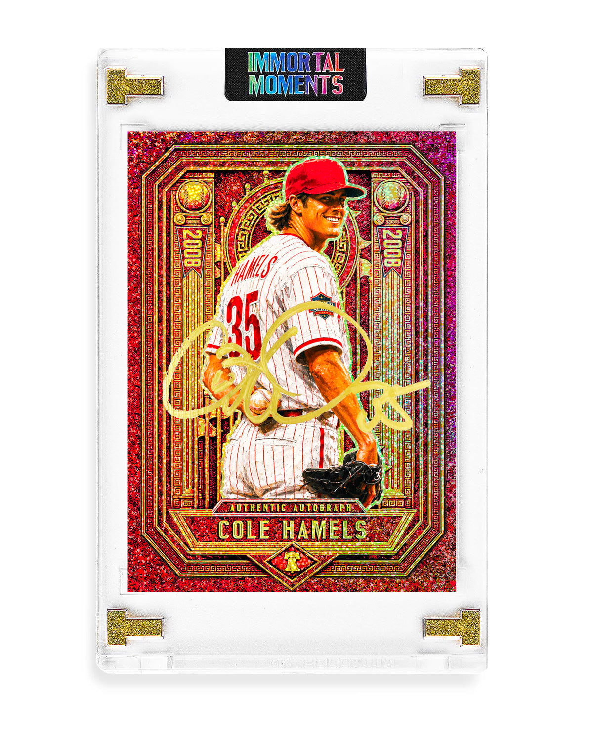 IMMORTAL MOMENTS™  COLE HAMELS "COLE TRAIN" FOREVER 08 SERIES COLLECTIBLE