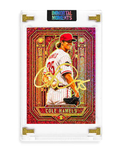 IMMORTAL MOMENTS™  COLE HAMELS "COLE TRAIN" FOREVER 08 SERIES COLLECTIBLE