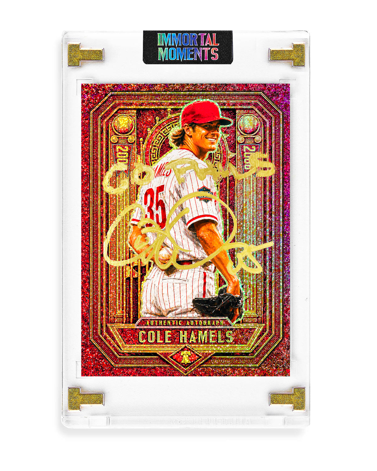 IMMORTAL MOMENTS™  COLE HAMELS "COLE TRAIN" FOREVER 08 SERIES COLLECTIBLE