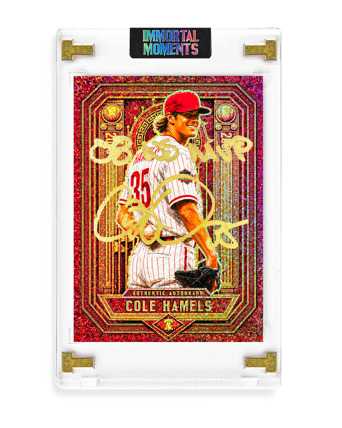 IMMORTAL MOMENTS™  COLE HAMELS "COLE TRAIN" FOREVER 08 SERIES COLLECTIBLE