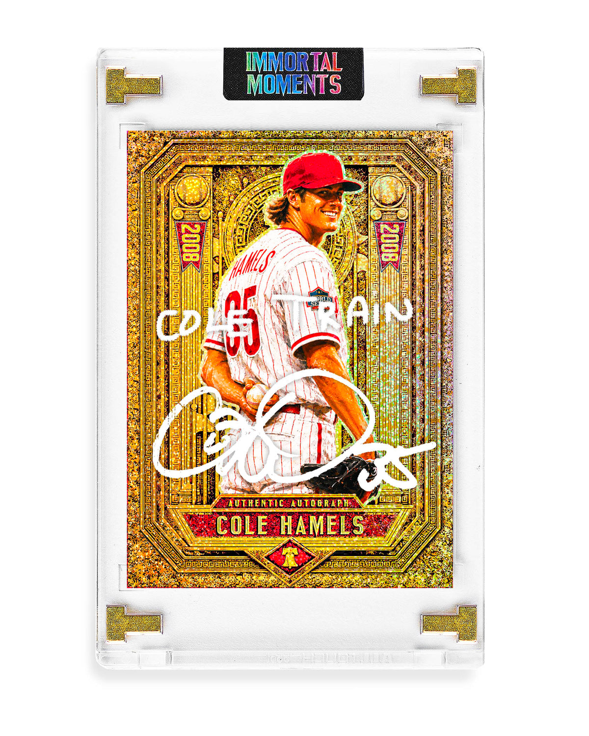 IMMORTAL MOMENTS™  COLE HAMELS "COLE TRAIN" FOREVER 08 SERIES COLLECTIBLE