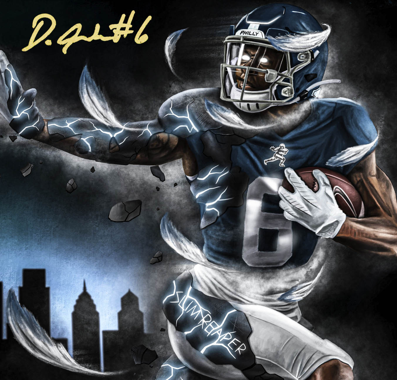 Devonta Smith "SLIM REAPER LEGACY" Artist X Athlete Dual Autograph | Pre-Sale Opportunity (Copy) (Copy)