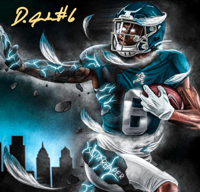 Devonta Smith "SLIM REAPER LEGACY" Artist X Athlete Dual Autograph | Pre-Sale Opportunity (Copy) (Copy)