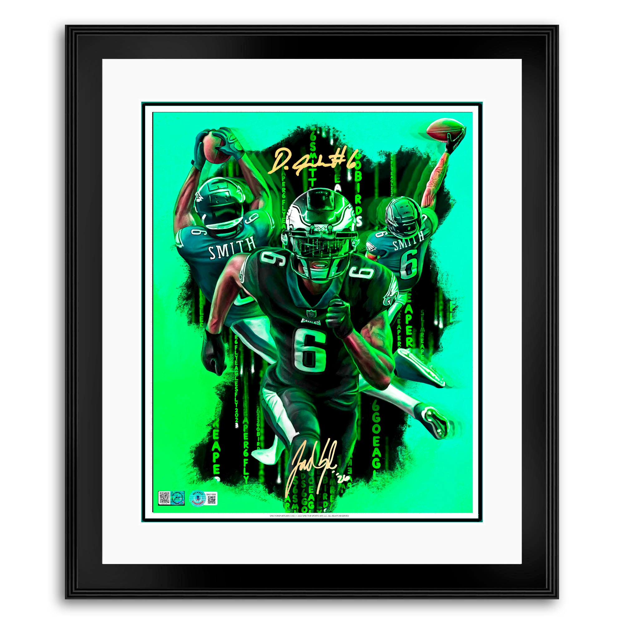 Devonta Smith "KEEP PUSHING" Artist X Athlete Dual Autograph | Pre-Sale Opportunity (Copy)