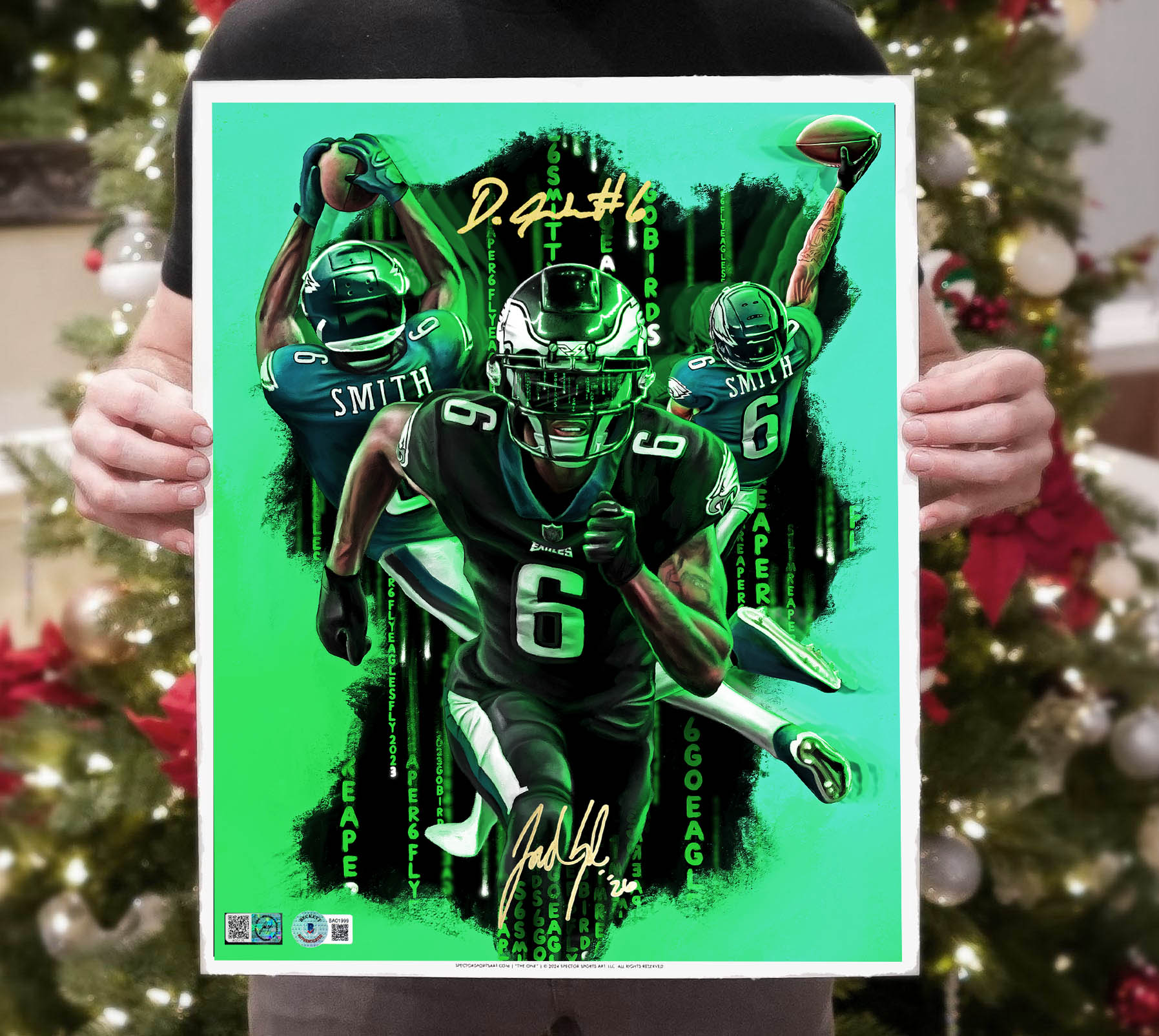 Devonta Smith "KEEP PUSHING" Artist X Athlete Dual Autograph | Pre-Sale Opportunity (Copy)