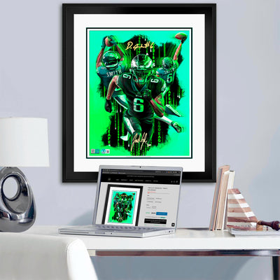 Devonta Smith "KEEP PUSHING" Artist X Athlete Dual Autograph | Pre-Sale Opportunity (Copy)