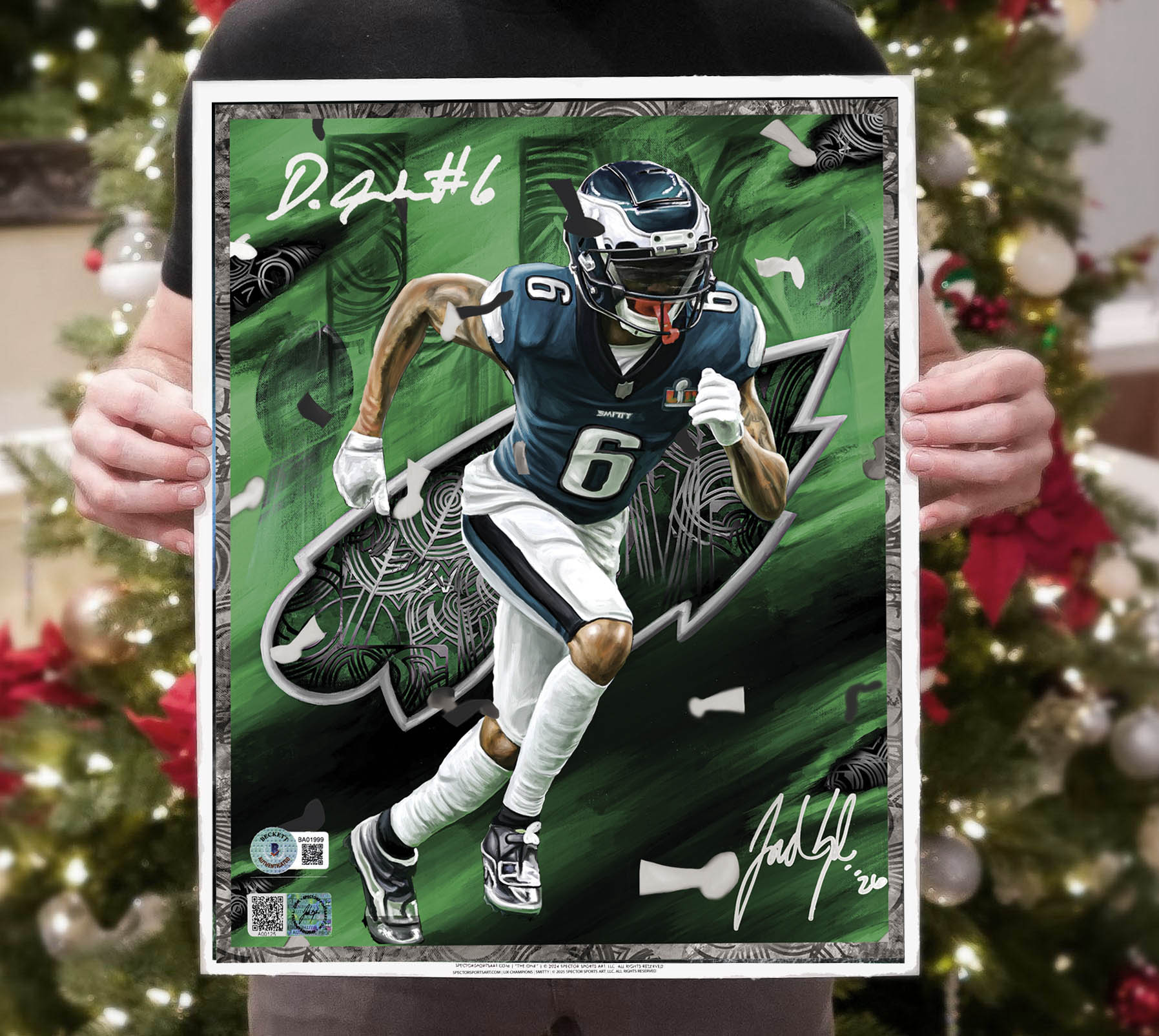 Devonta Smith "SMITTY" LIX Champ Artist X Athlete Dual Autograph | Pre-Sale Opportunity