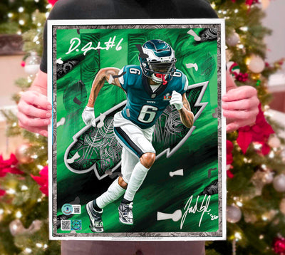 Devonta Smith "SMITTY" LIX Champ Artist X Athlete Dual Autograph | Pre-Sale Opportunity