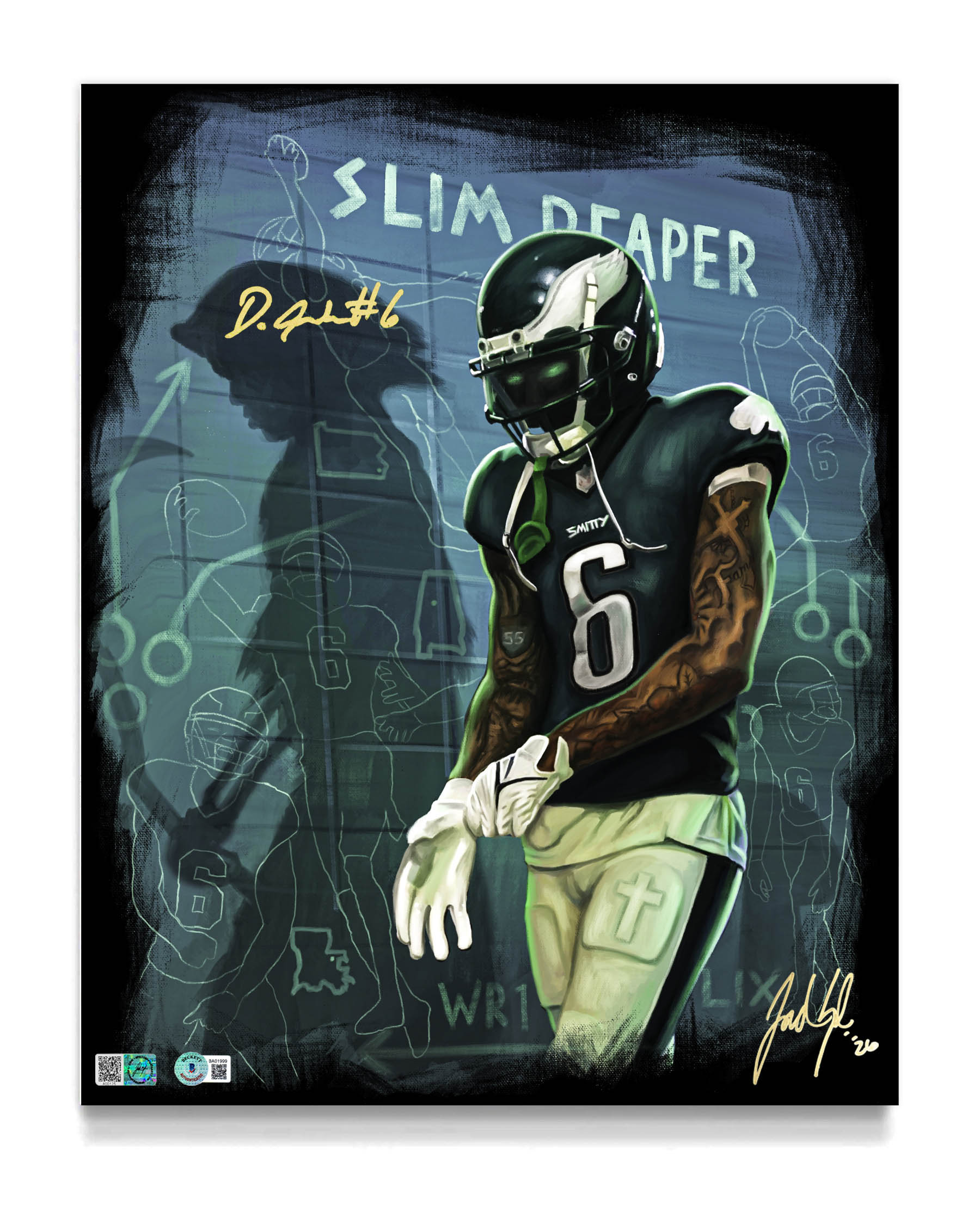 Devonta Smith "PHANTOM SIX" Artist X Athlete Dual Autograph | Pre-Sale Opportunity