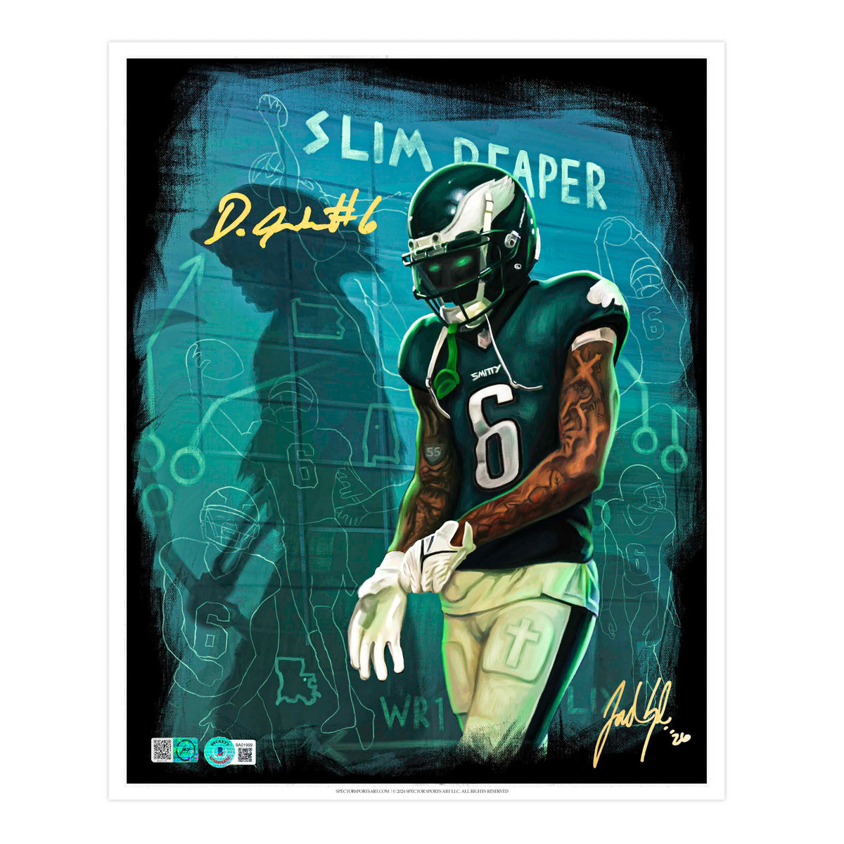 Devonta Smith "PHANTOM SIX" Artist X Athlete Dual Autograph | Pre-Sale Opportunity
