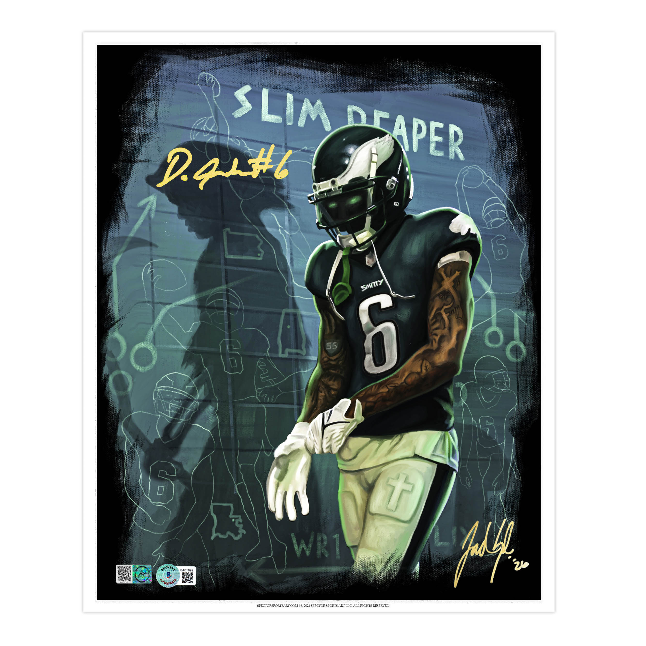 Devonta Smith "PHANTOM SIX" Artist X Athlete Dual Autograph | Pre-Sale Opportunity