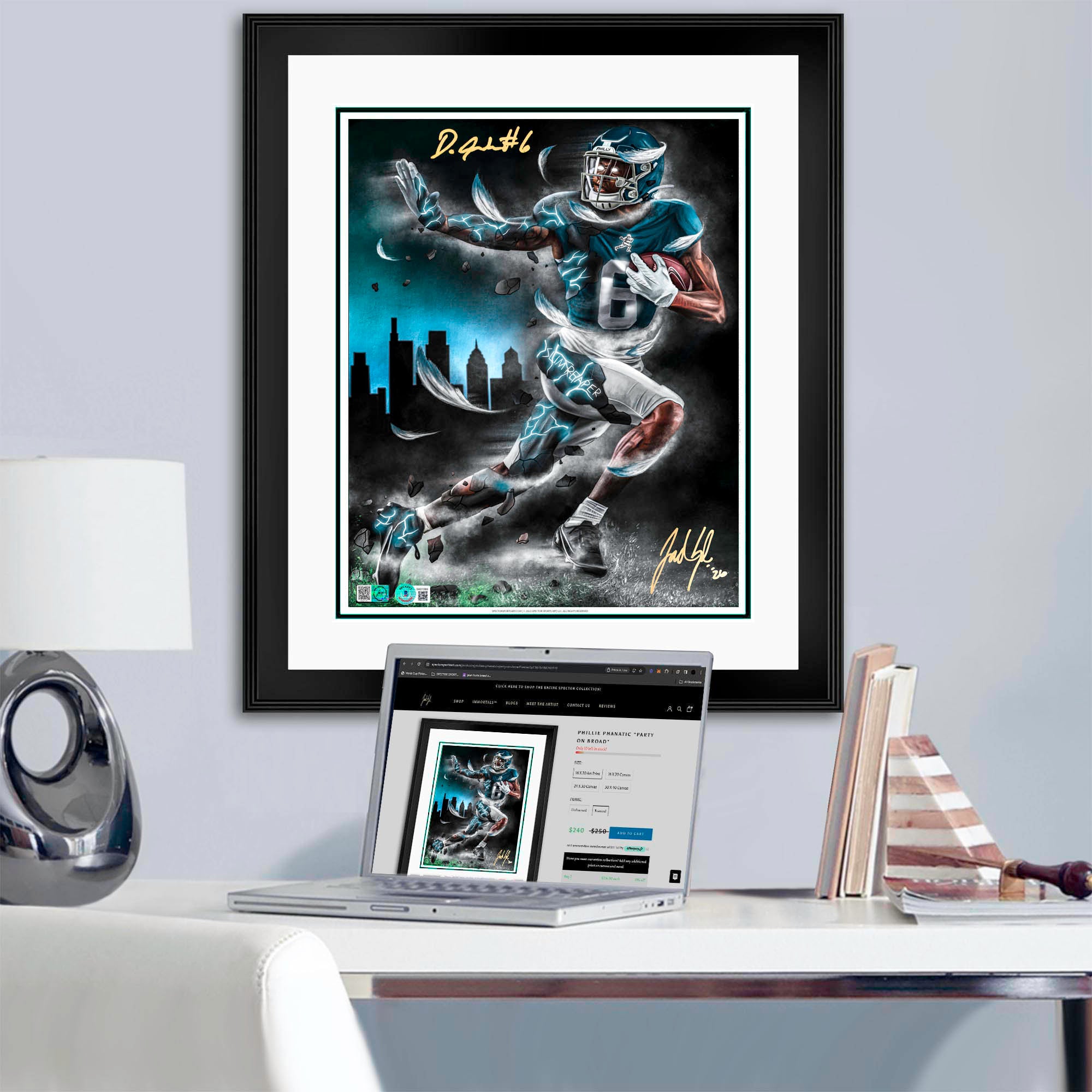 Devonta Smith "SLIM REAPER LEGACY" Artist X Athlete Dual Autograph | Pre-Sale Opportunity (Copy) (Copy)