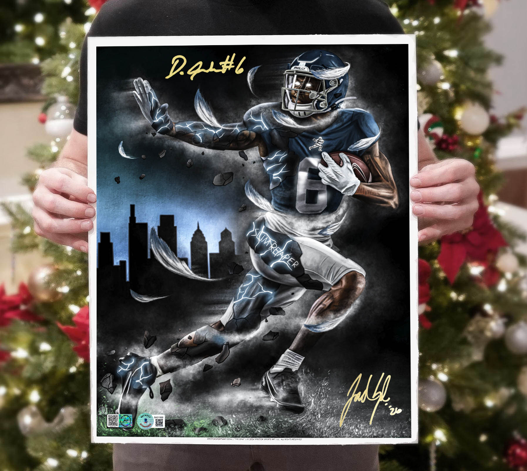 Devonta Smith "SLIM REAPER LEGACY" Artist X Athlete Dual Autograph | Pre-Sale Opportunity (Copy) (Copy)
