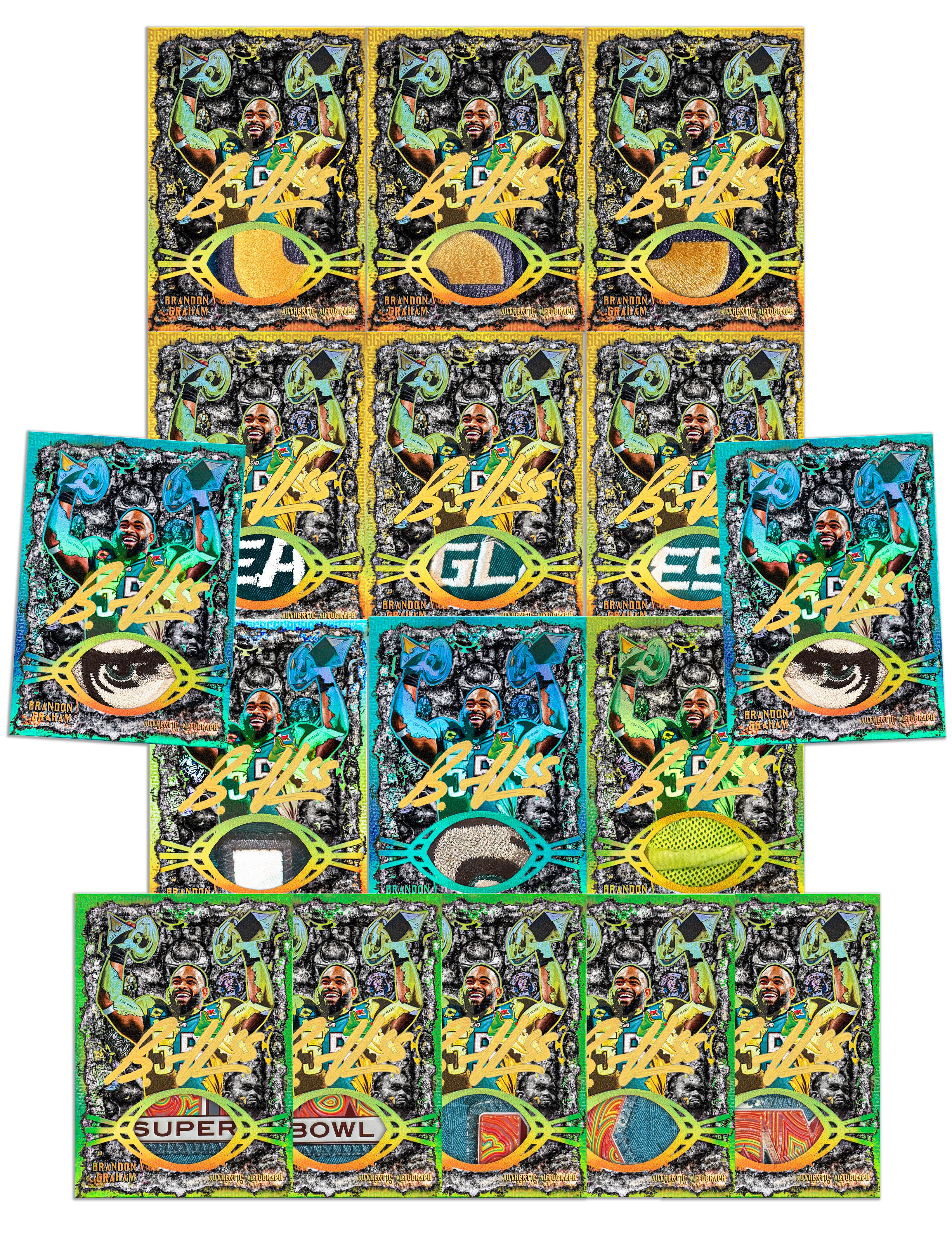 BRANDON GRAHAM "FOREVER 55" GAME WORN LIX RELIC COLLECTIBLE