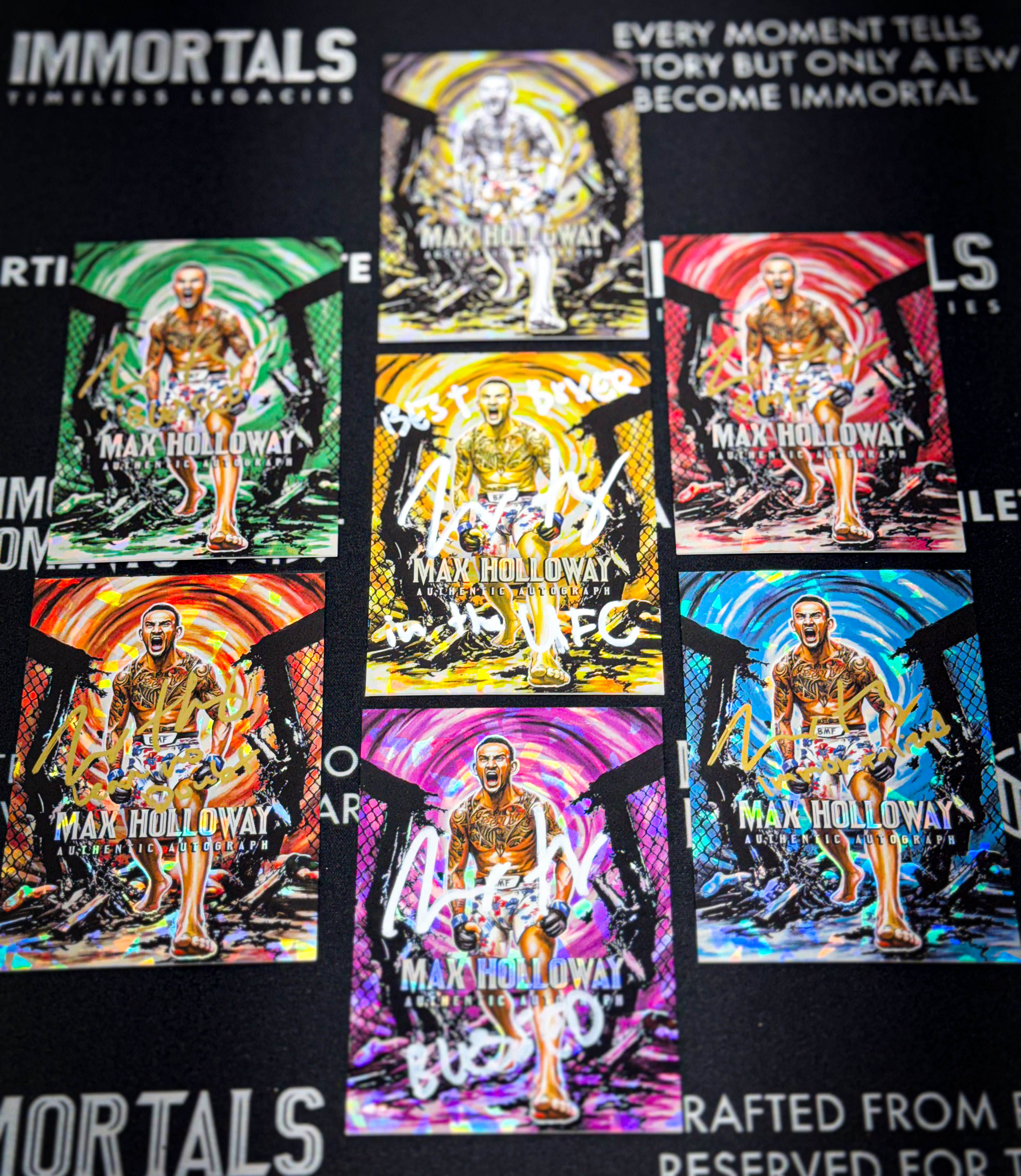 IMMORTAL MOMENTS™ "THROW DOWN" Max Holloway Autograph Collectible