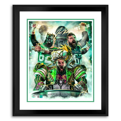 Jason Kelce "Hungry Dogs" Artist X Athlete Dual Autograph