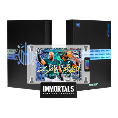 IMMORTAL MOMENTS™ LANE JOHNSON X BRANDON GRAHAM "BUILT TO LAST" LII CHAMPIONS SET