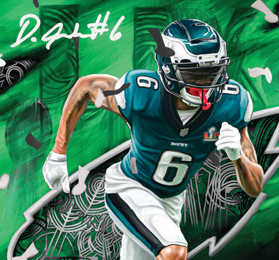 Devonta Smith "SMITTY" LIX Champ Artist X Athlete Dual Autograph | Pre-Sale Opportunity