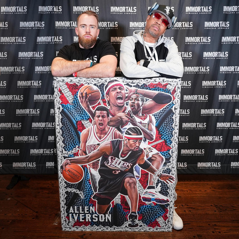 Allen Iverson "The Answer" Artist X Athlete Dual Autograph 8 x 11 Lithograph