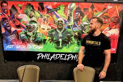 Philly Sports "Art With Energy" Banner - Spector Sports Art -
