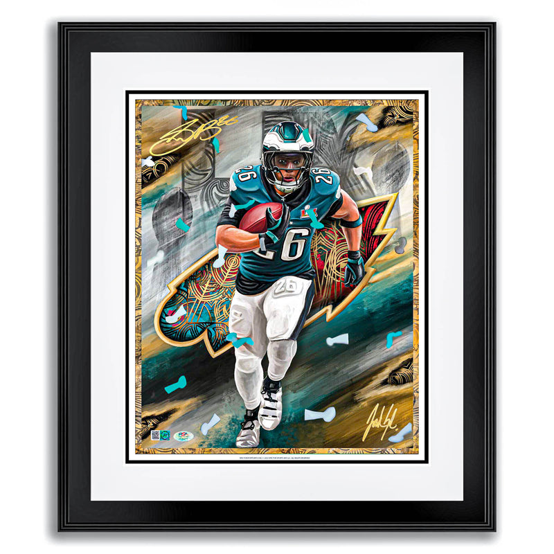 Saquon Barkley LIX Champion Artist X Athlete Dual Autograph - Pre Order Opportunity